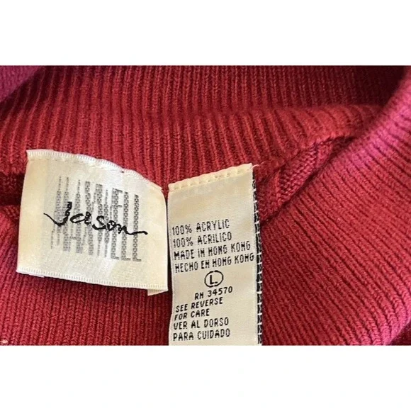 VTG Jason Maxwell‎ Sweater/Sweater dress with matching skirt red 80's 90's - Picture 10 of 10